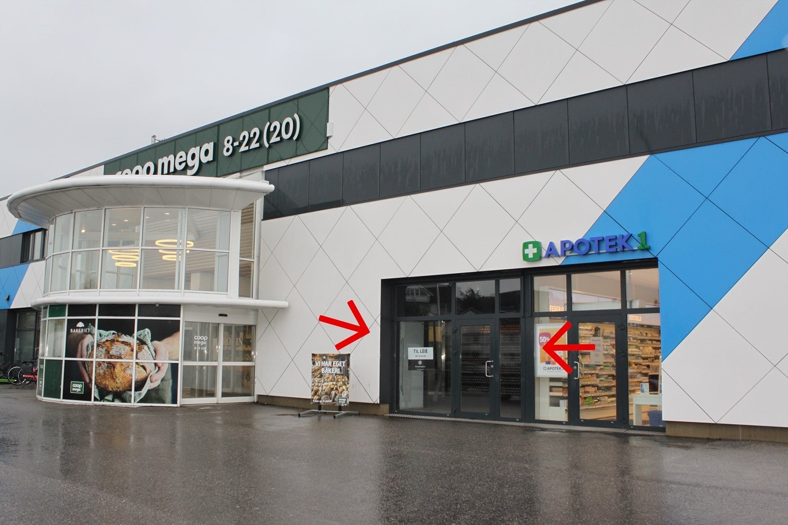 70 kvm butikklokale ved Coop Mega, Trekanten senter - god eksponering