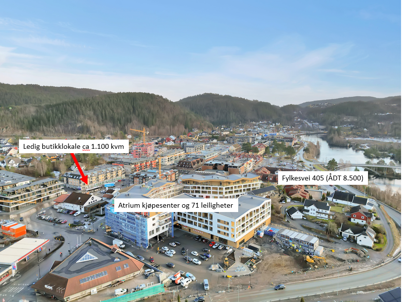 Attraktivt butikklokale sentralt beliggende i Vennesla sentrum, med god eksponering!