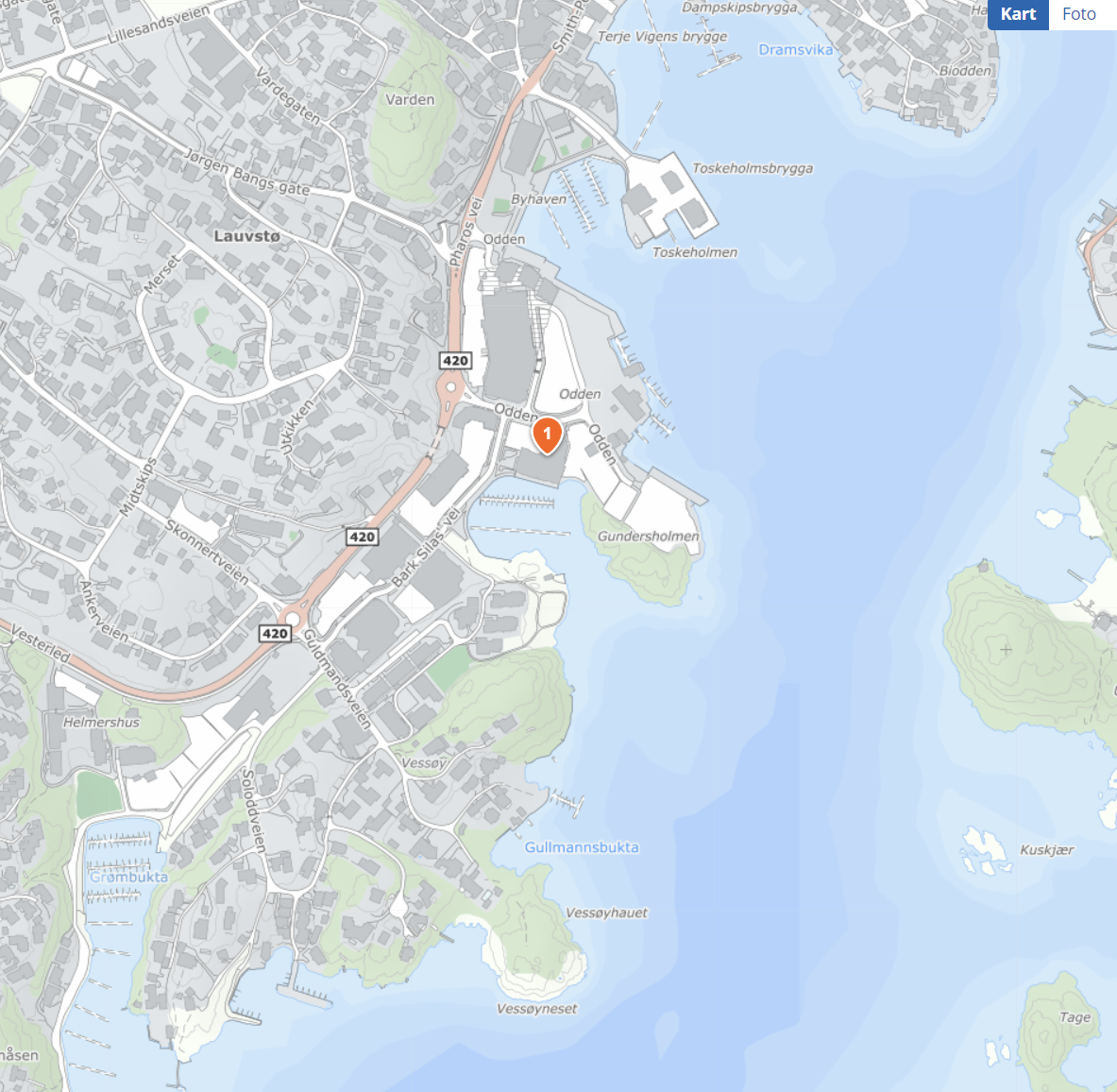 Attraktivt butikklokale på 378 m2 på Odden/ Gundersholmen (bak Odden-senteret)