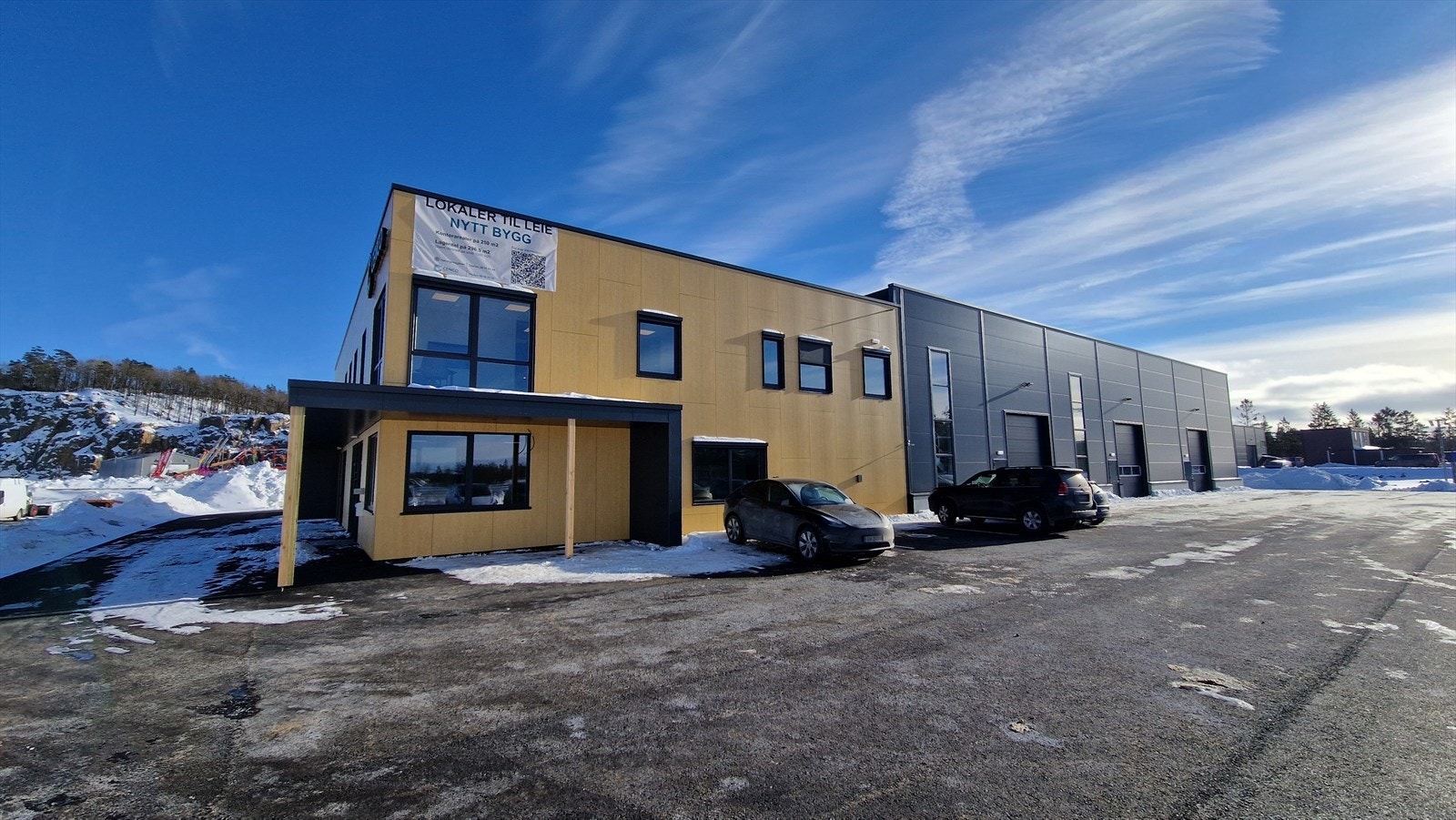 Nyoppførte kontorarealer på 250 m2 BTA for leie