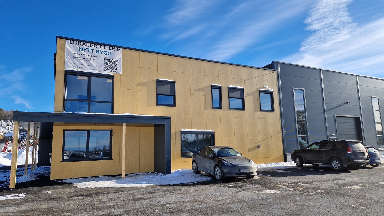 Nyoppførte kontorarealer på 250 m2 BTA for leie