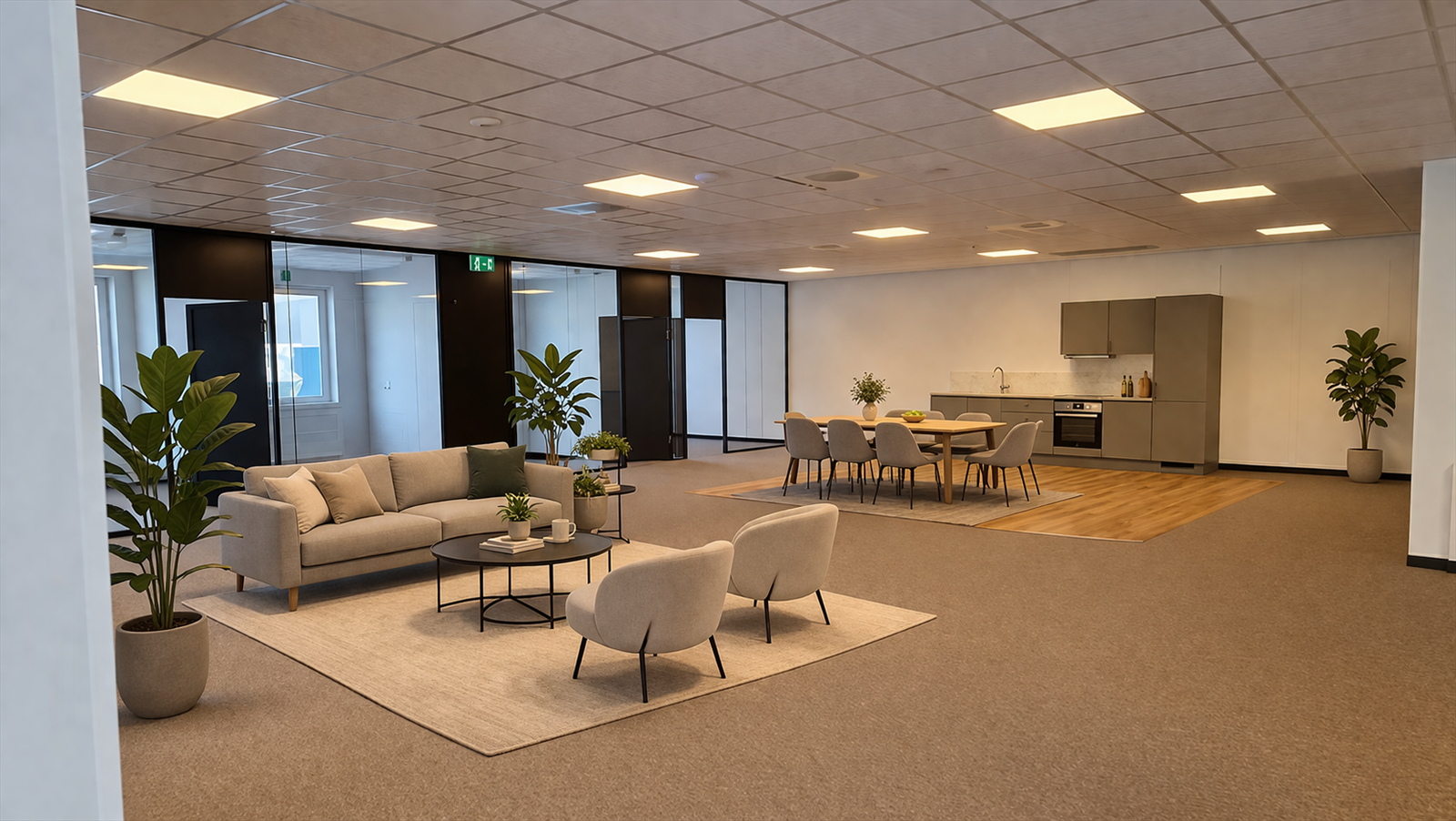 Nyoppførte kontorarealer på 250 m2 BTA for leie