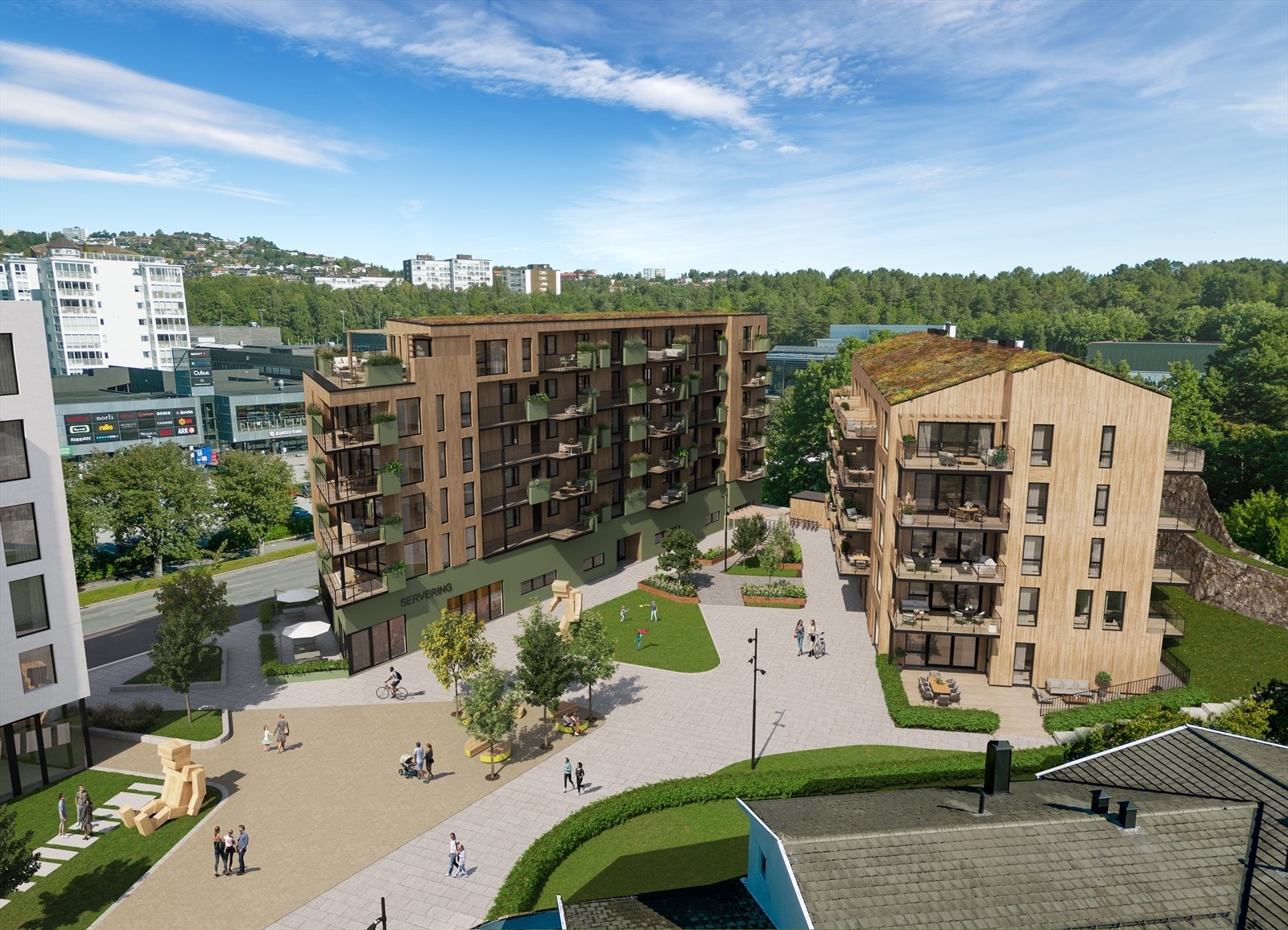 Vågsbygd Torv - nye moderne næringslokaler!