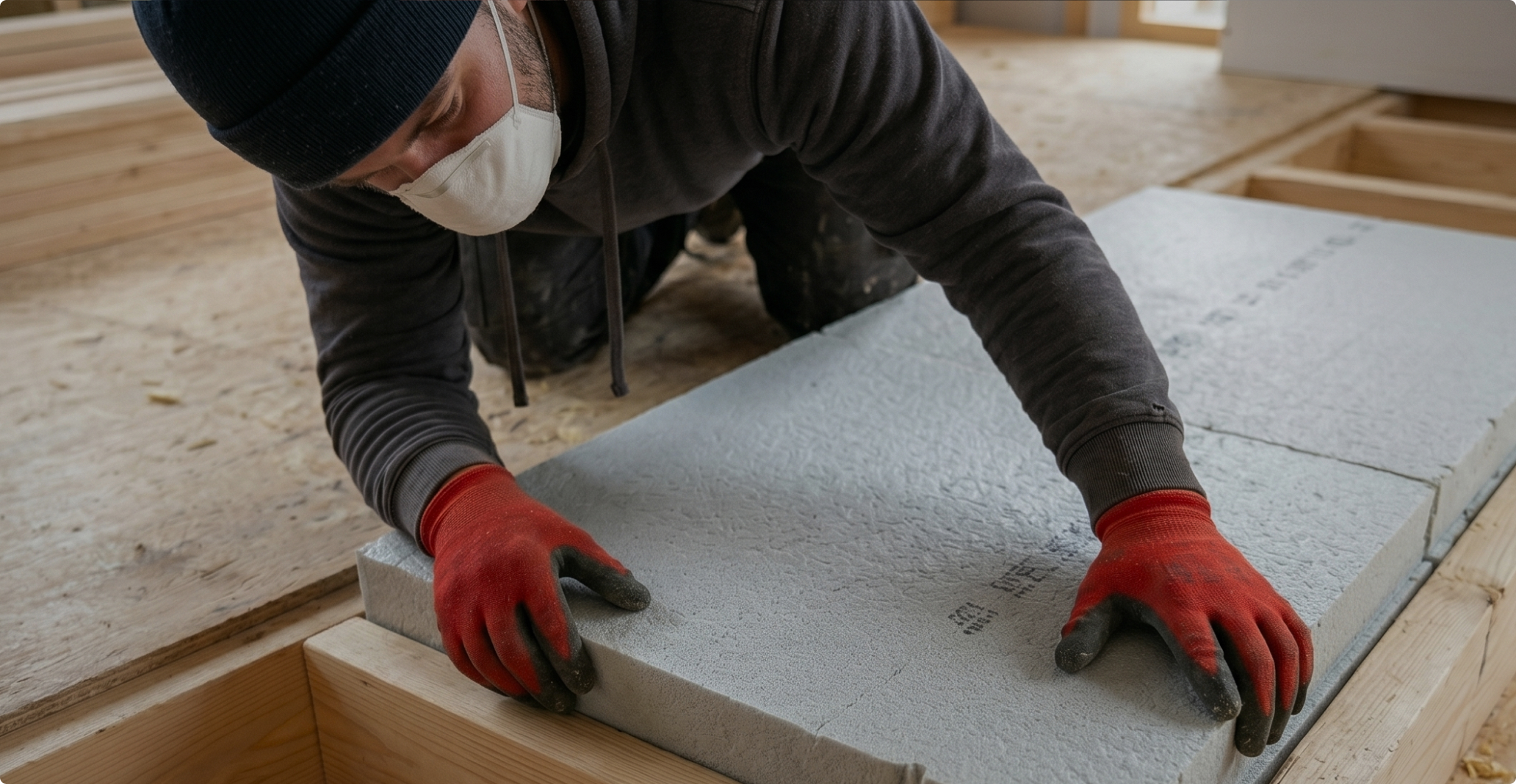 PSL FoamTec technician applying polyurethane foam insulation