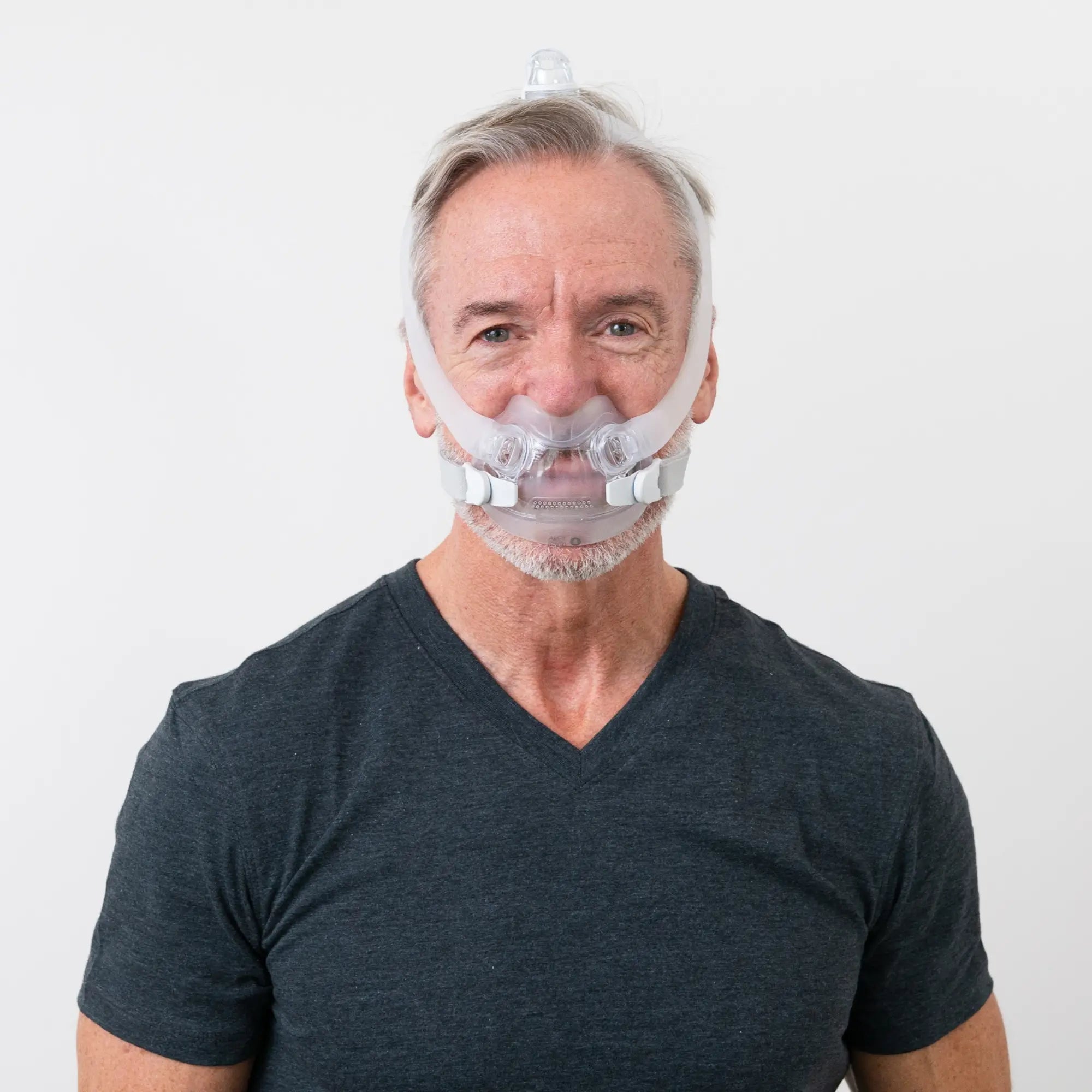 Man wearing the ResMed AirFit F30i