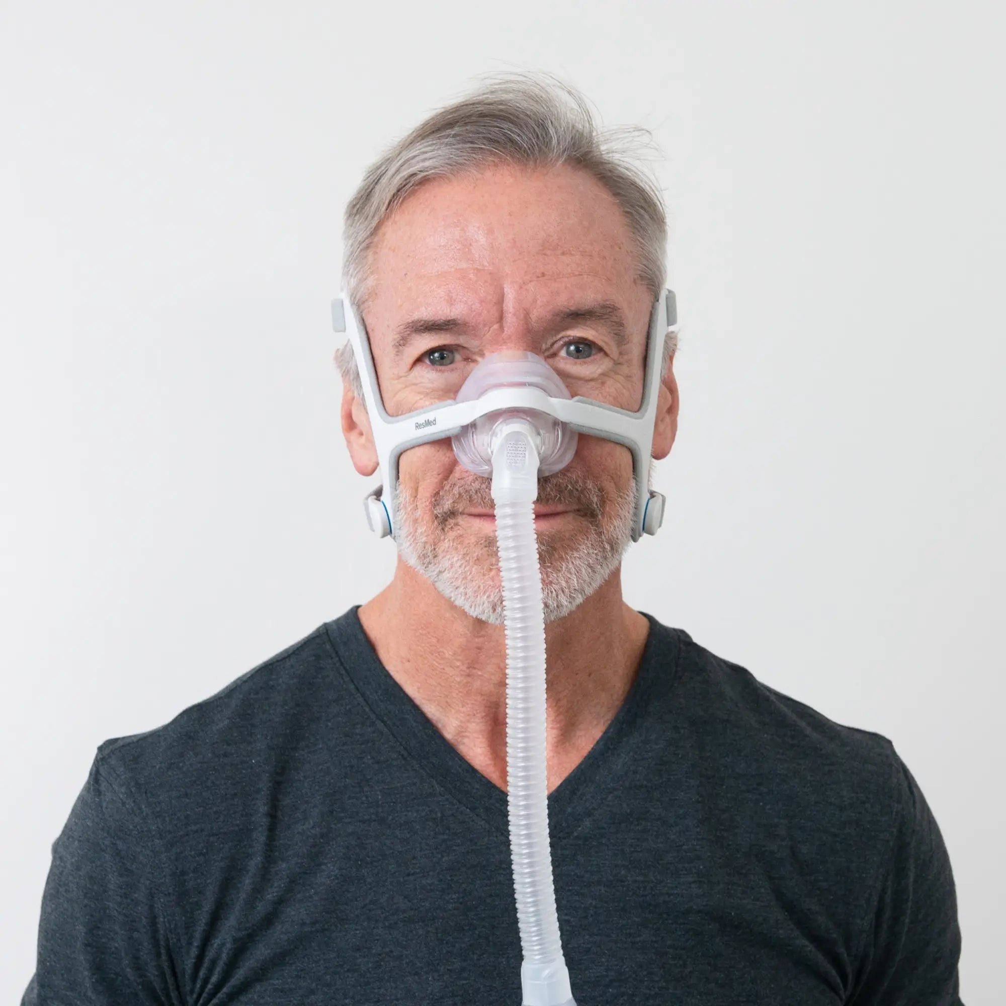 Man wearing the ResMed AirFit N20