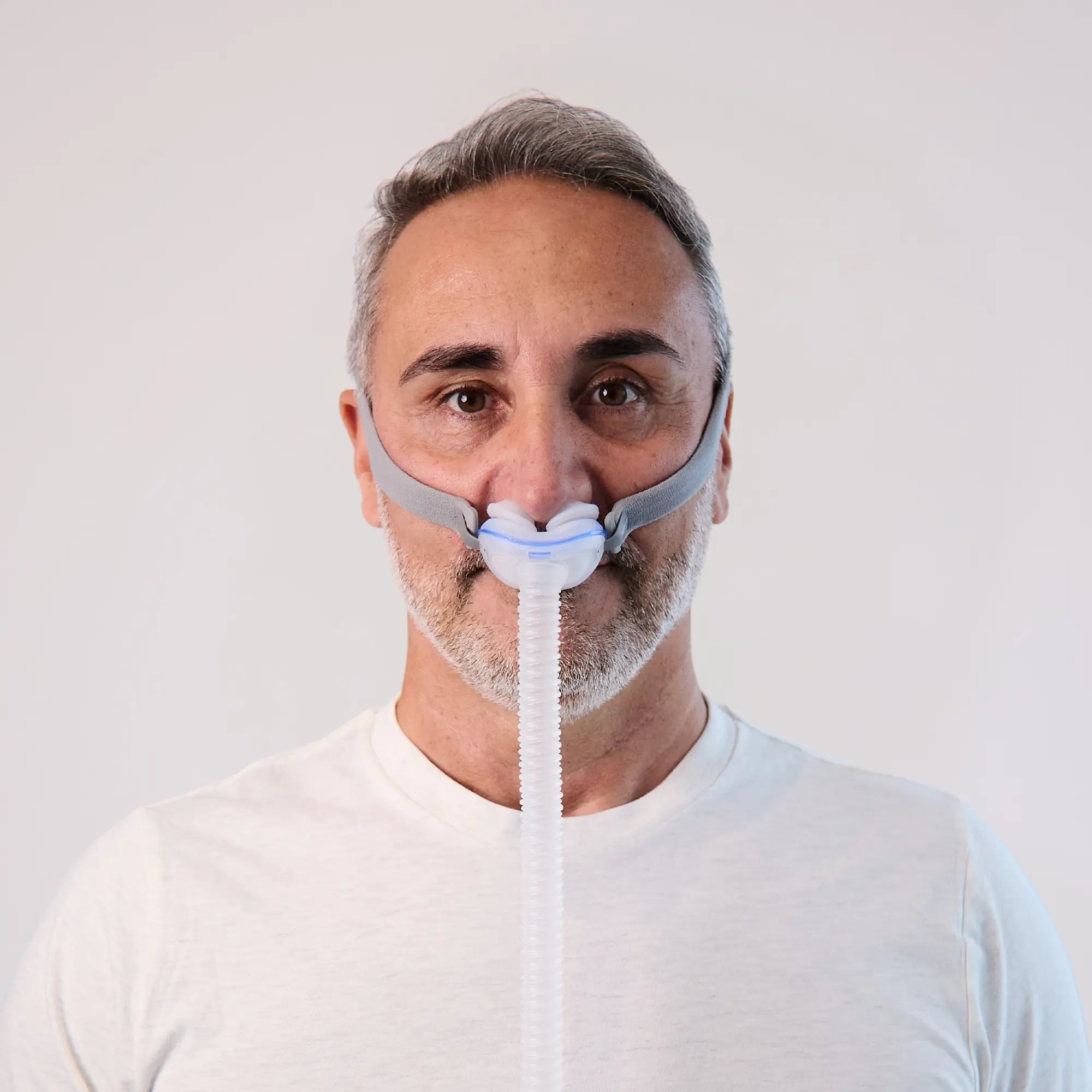 Man wearing the ResMed AirFit P10