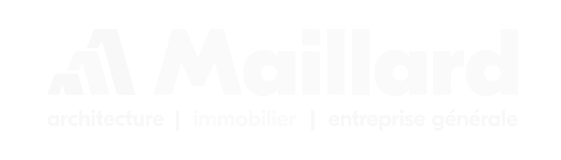 Logo de Maillard avec le texte architecture, immobilier, entreprise générale.