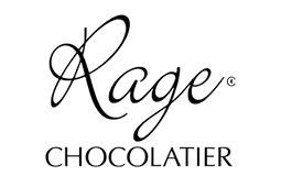 Rage Chocolatier logo in elegant black script.