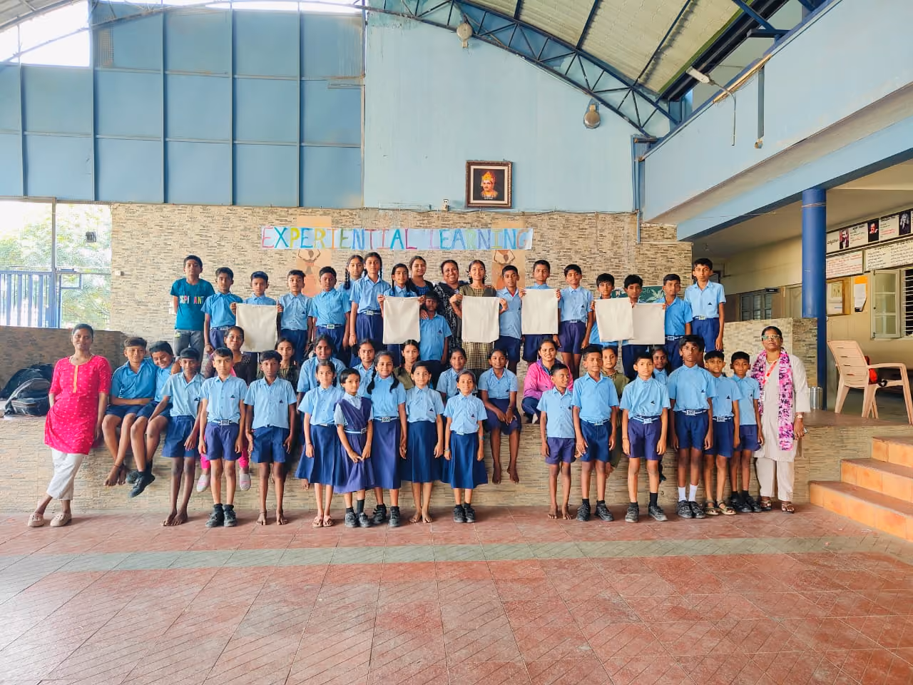 Group of school children