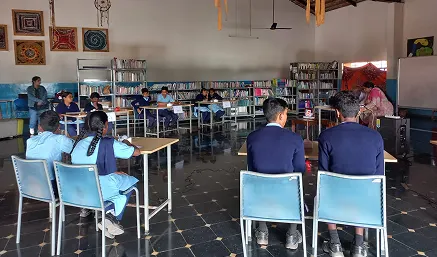 Students participating in a Math-A-Thon classroom competition