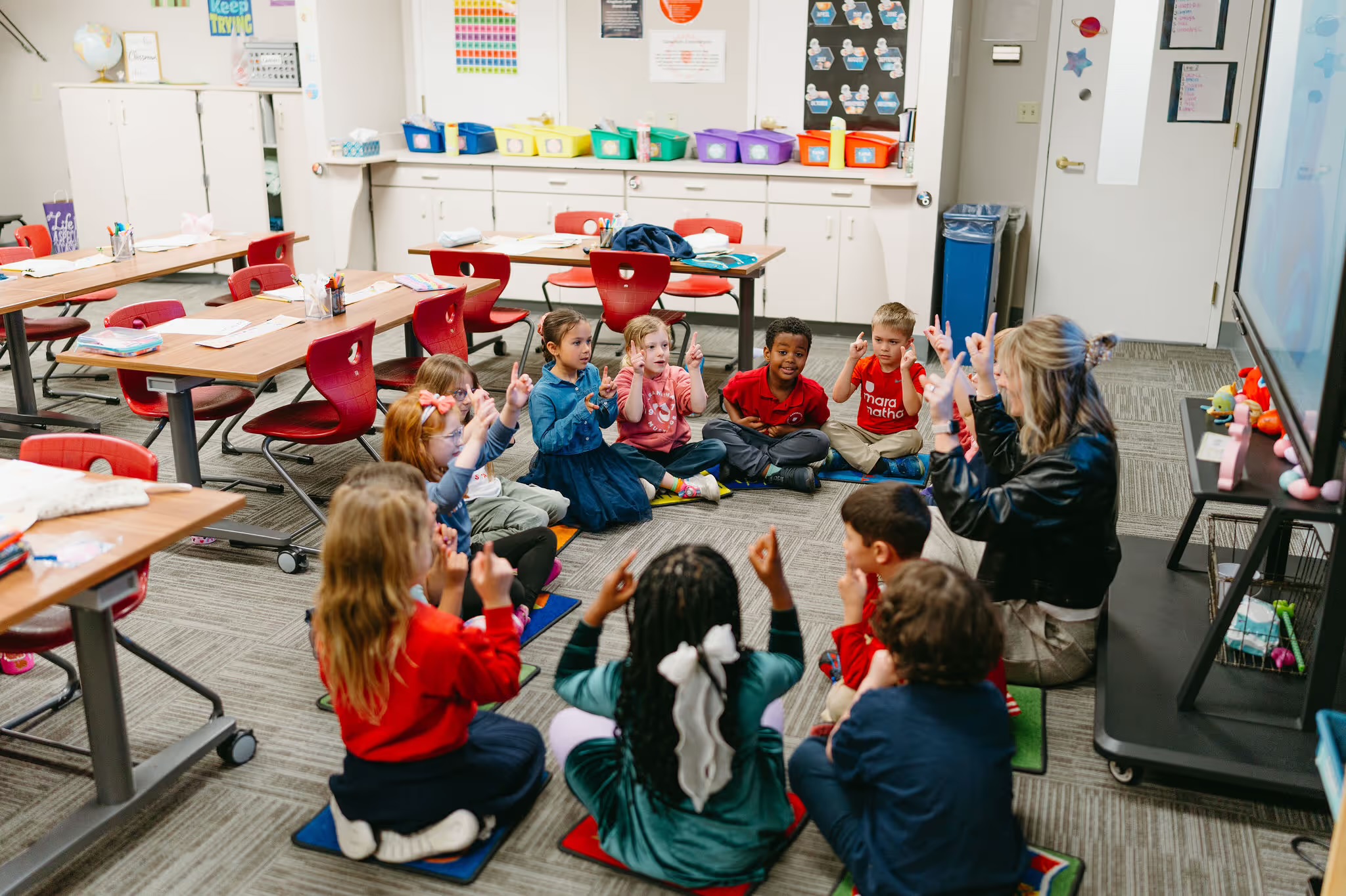 ward-winning Lower School Kindergarten classroom at Maranatha Christian Academy serving families in the West Metro.