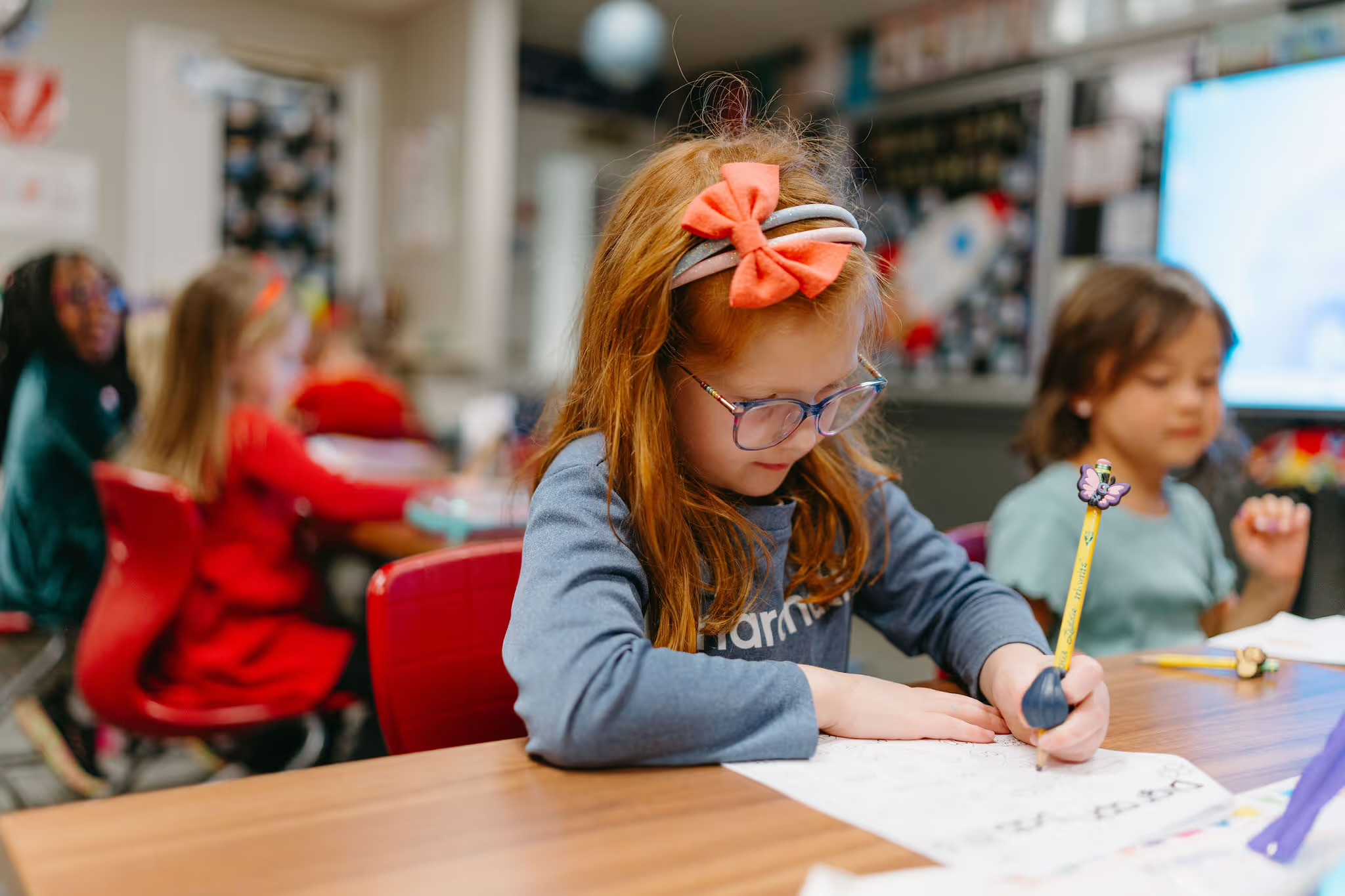 Maranatha Christian Academy students experiencing small class sizes and individual attention in a private Kindergarten near Maple Grove, MN.