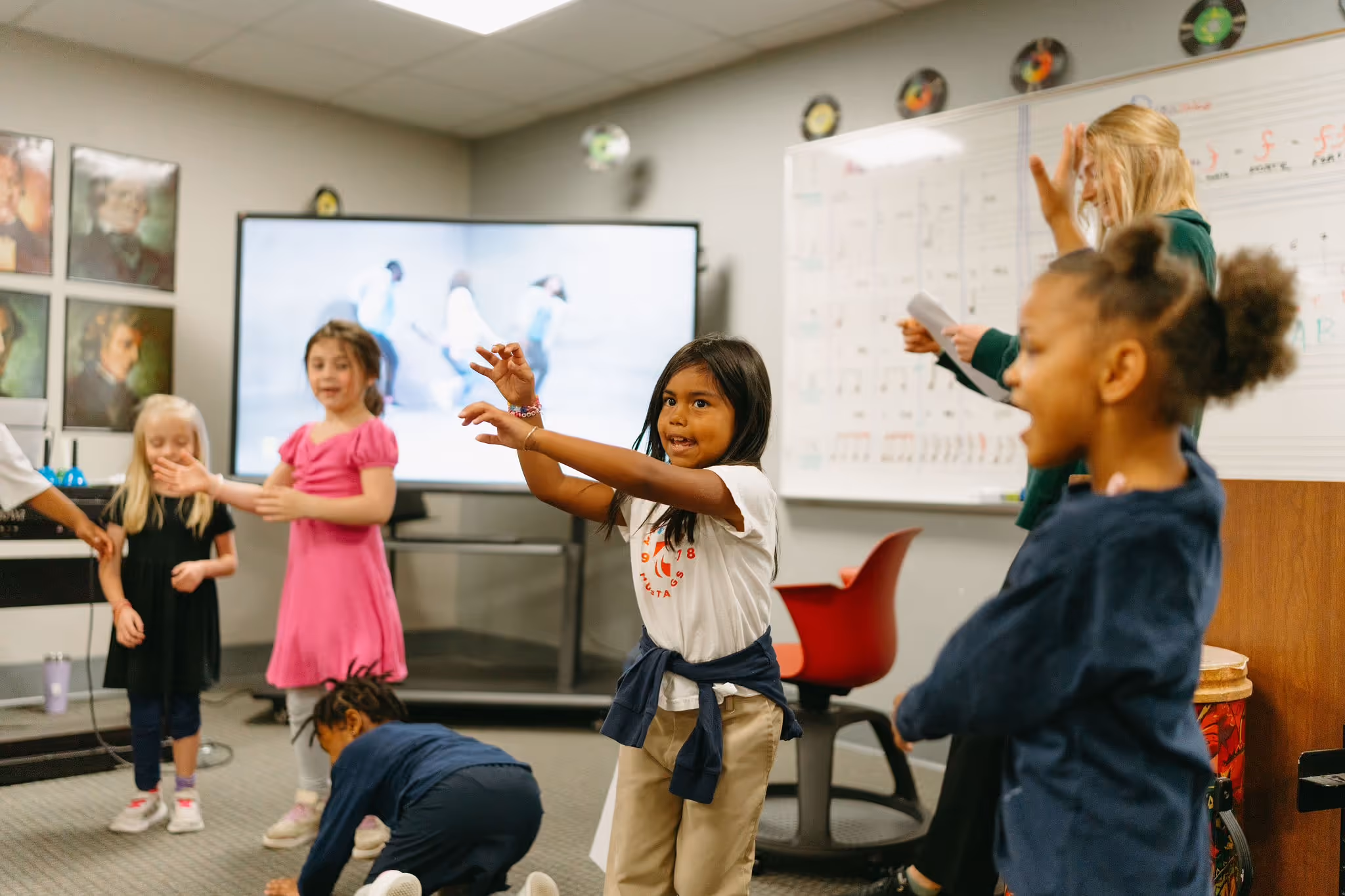 Lower School students exploring specialized STEM and arts enrichment programs at Maranatha Christian Academy near Plymouth, MN.