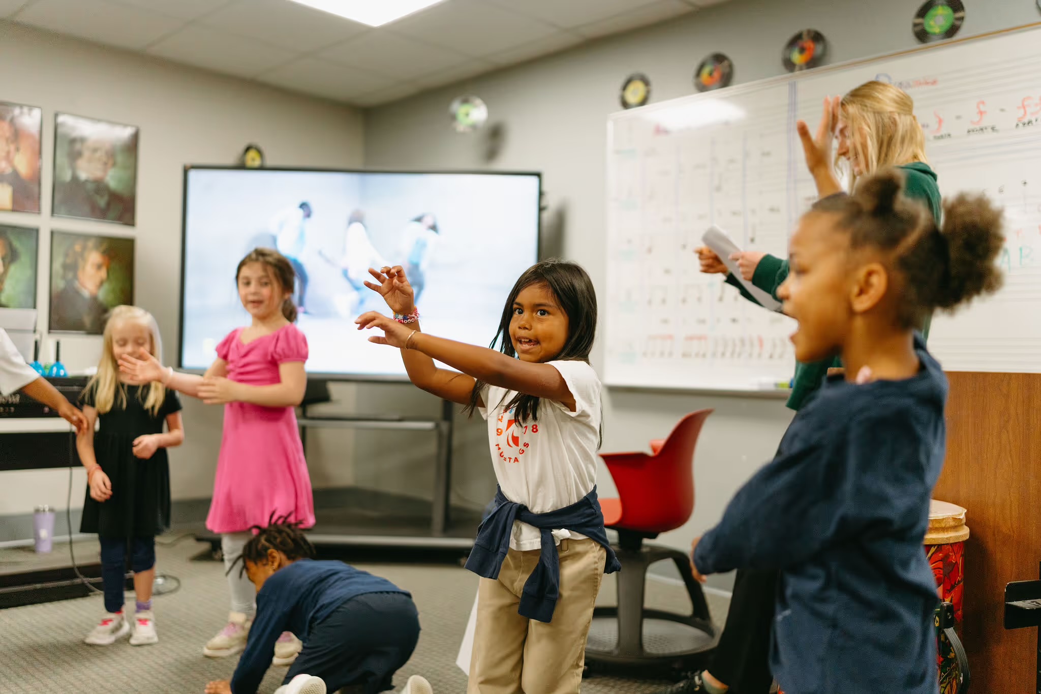 Lower School students exploring specialized STEM and arts enrichment programs at Maranatha Christian Academy near Plymouth, MN.