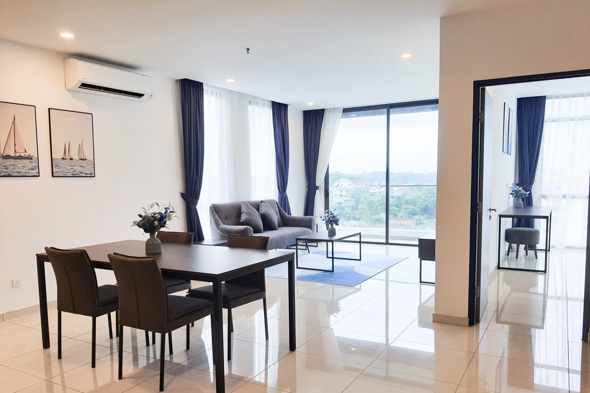 1 Bedroom Suite layout at The Straits Suites & Residences