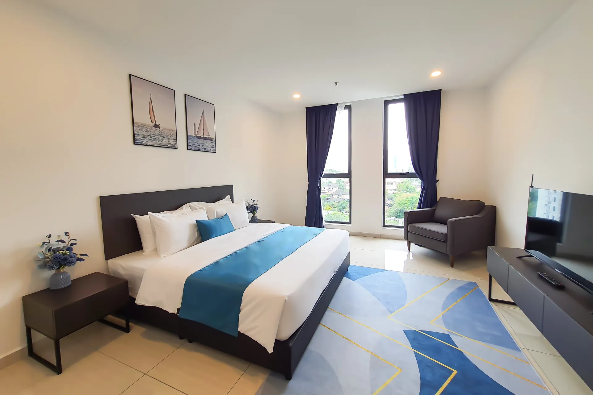 Studio Double bedroom at The Straits Suites & Residences