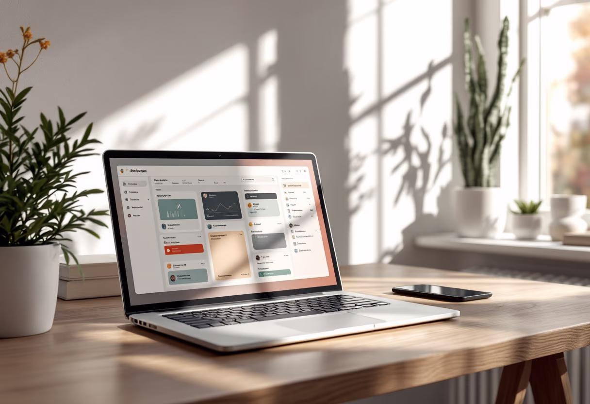 interface of task management module (for a productivity tools business)