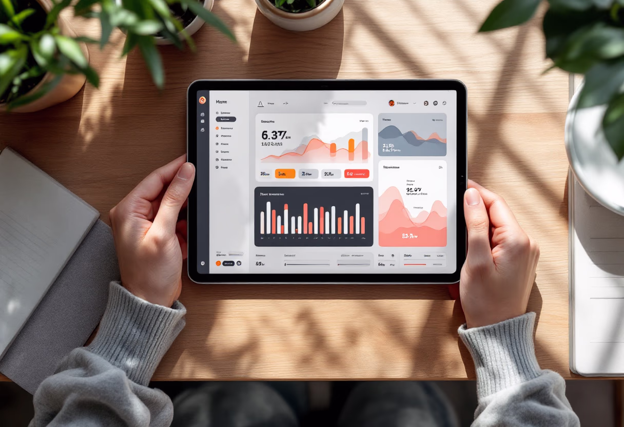 [interface] image of a dashboard interface (for a productivity tools business)