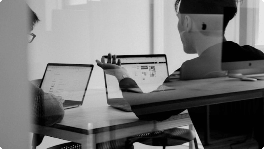 financial professionals collaborating in office