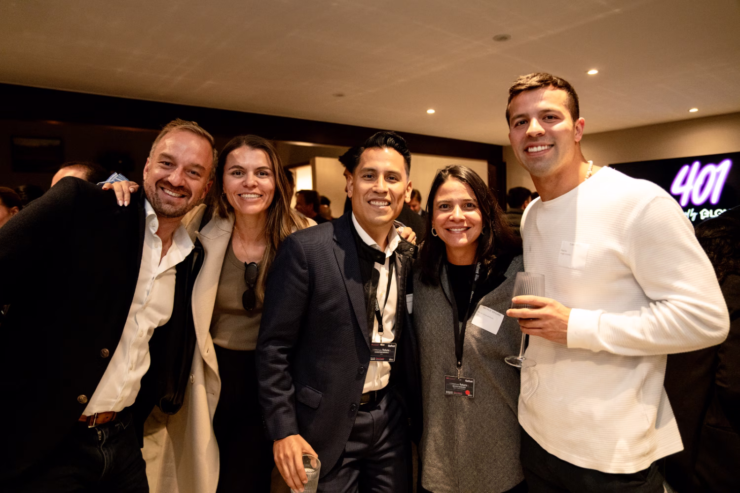 Founders and VCs at 401's sushi night in Colombia