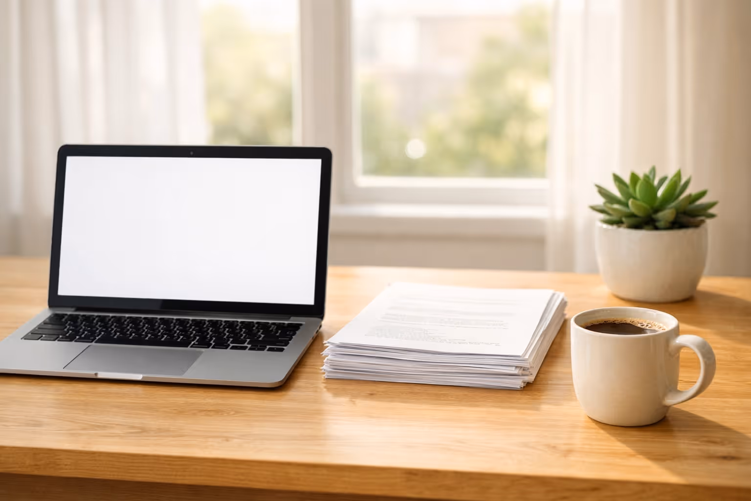 Organized workspace for small business bookkeeping cleanup and financial data entry.