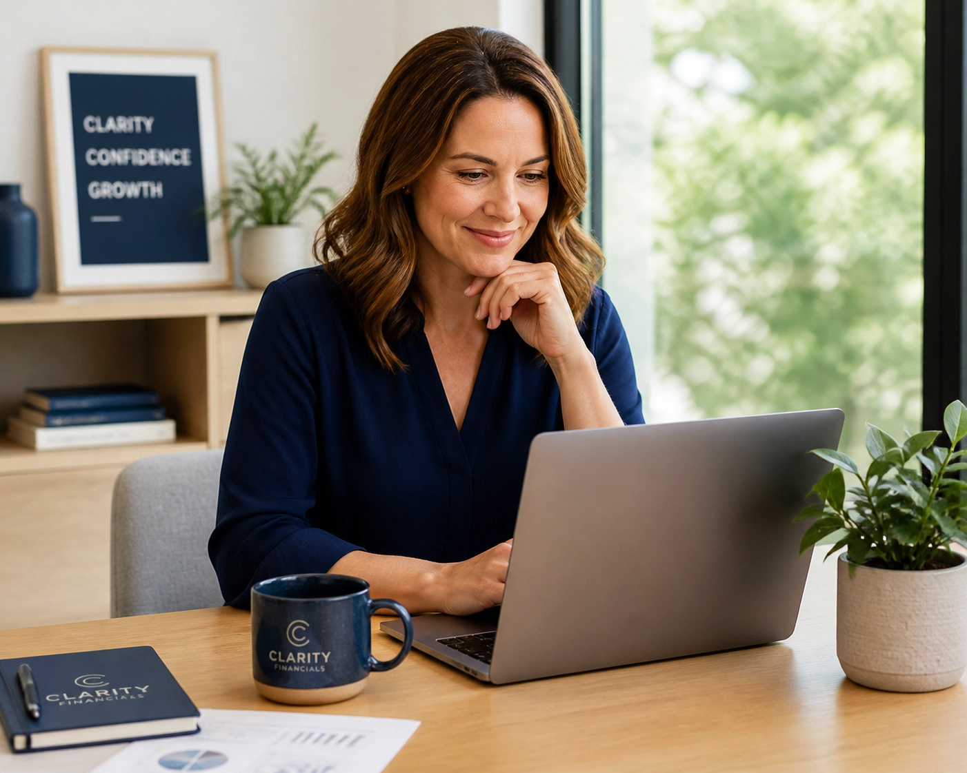 Business owner analyzing project profitability reports on a laptop for better financial decision-making.