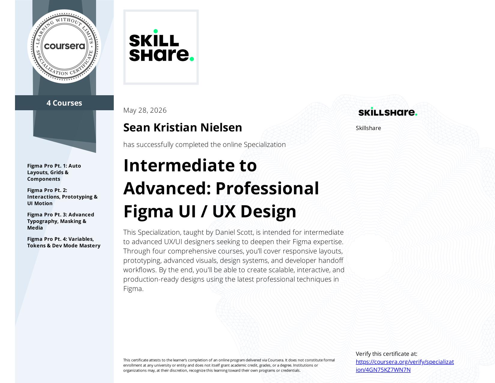 Intermediate to Advaned Professional Figma UI/UX Design