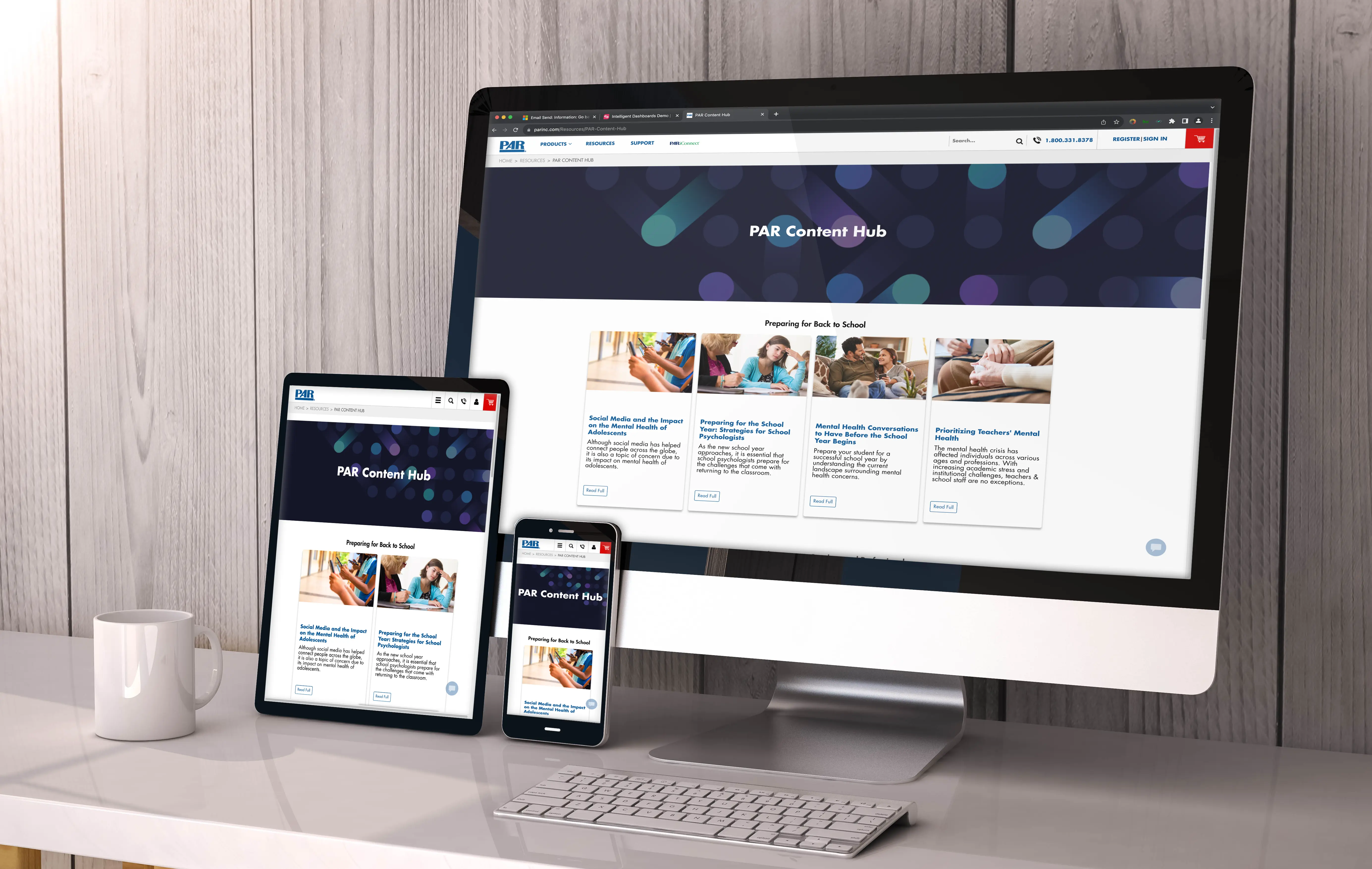PAR, Inc. Content Hub Landing Page Design (2023)