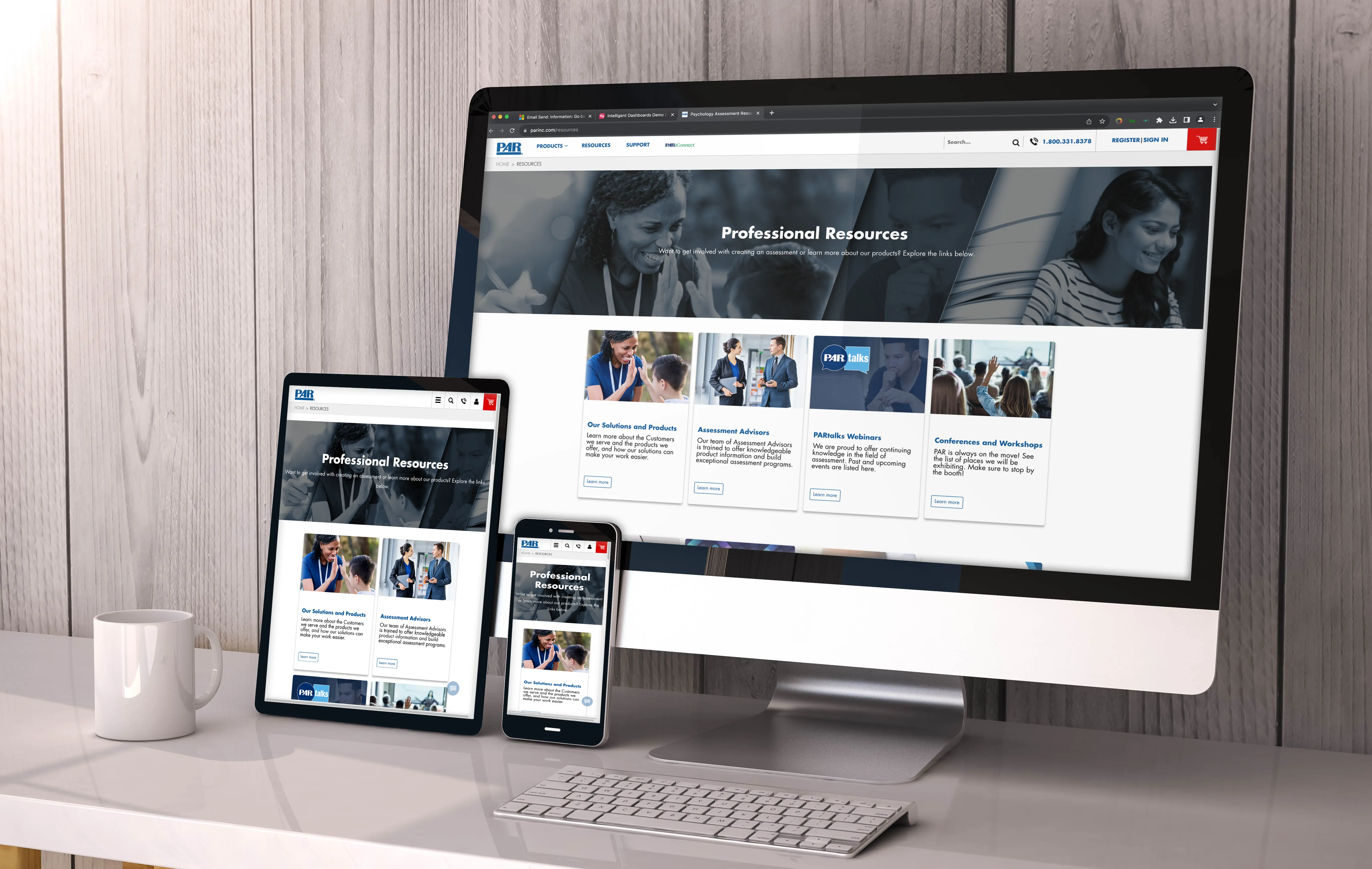 PAR, Inc. Resource Hub Landing Page Redesign Design (2023)
