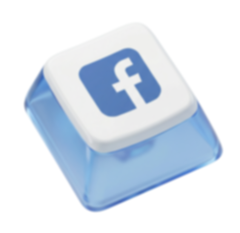 зображення кнопки з клавіатури, з логотипом facebook