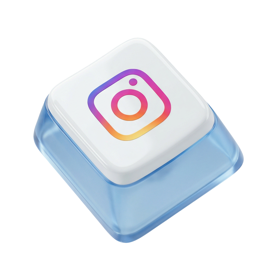 зображення кнопки з клавіатури, з логотипом instagram
