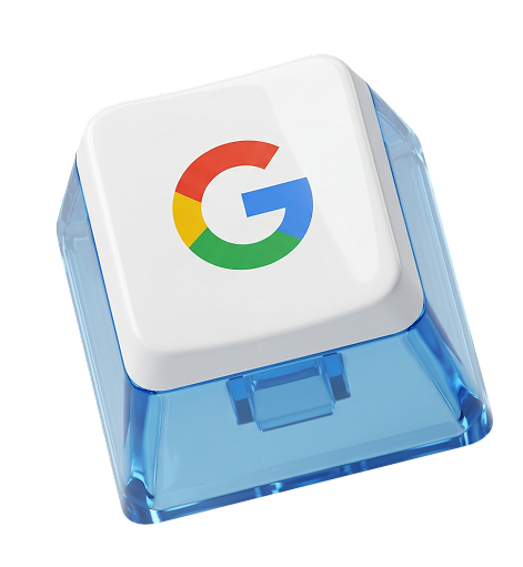 зображення кнопки з клавіатури, з логотипом google