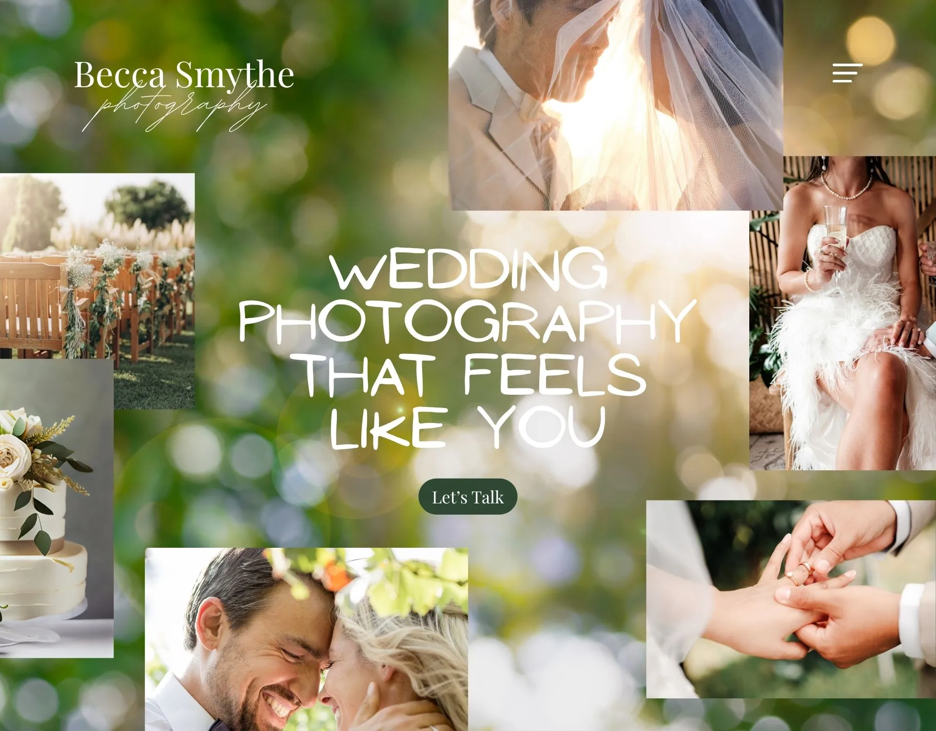 Brand and web design for a wedding photographer portfolio website