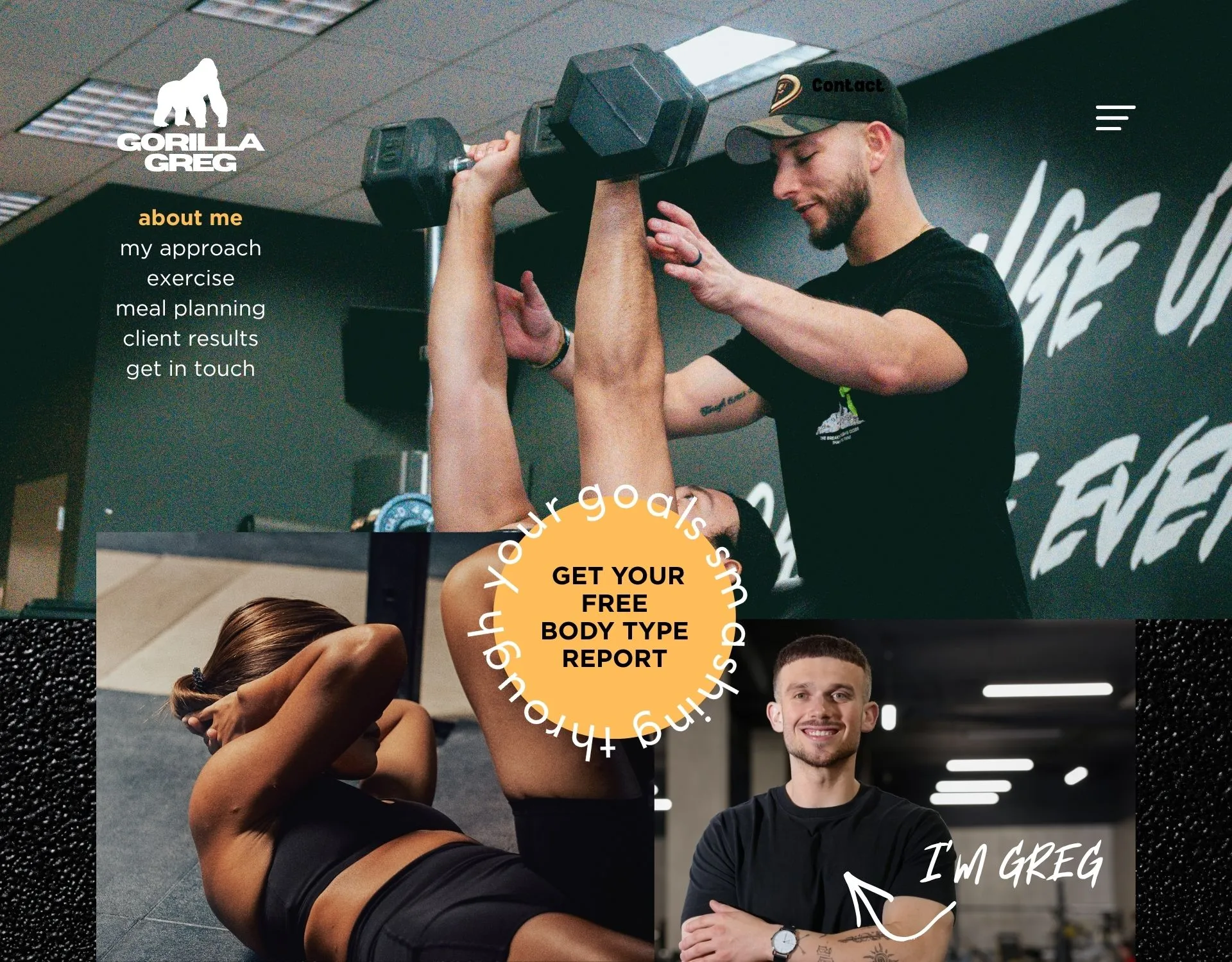 Web and brand design for a personal training business