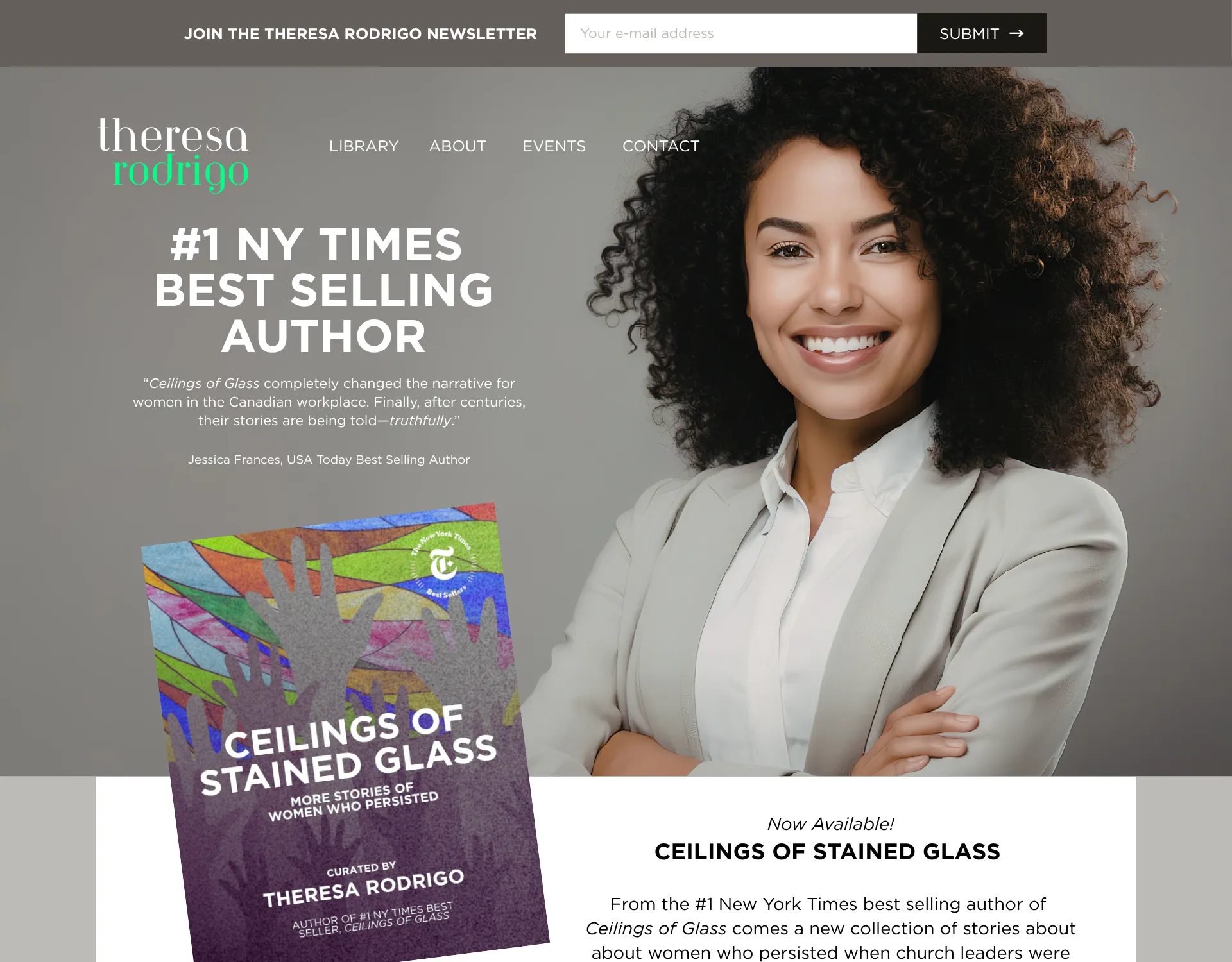 Web and brand design for a best selling author