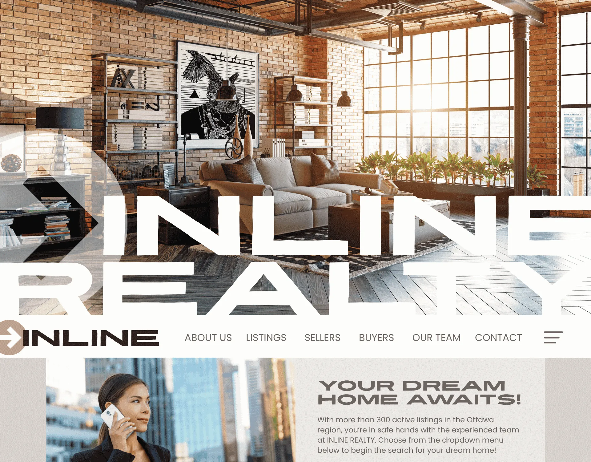Web and brand design for a real estate sales company realtor realty