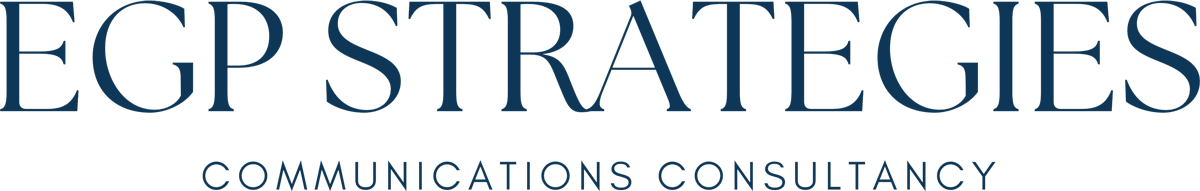 Logo of EGP, featuring geometric shapes forming an abstract 'E' and 'G' in white on a navy background.