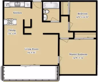 2x1 Floor plan layout