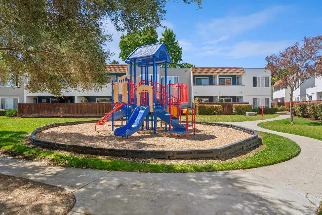 Playground with slide