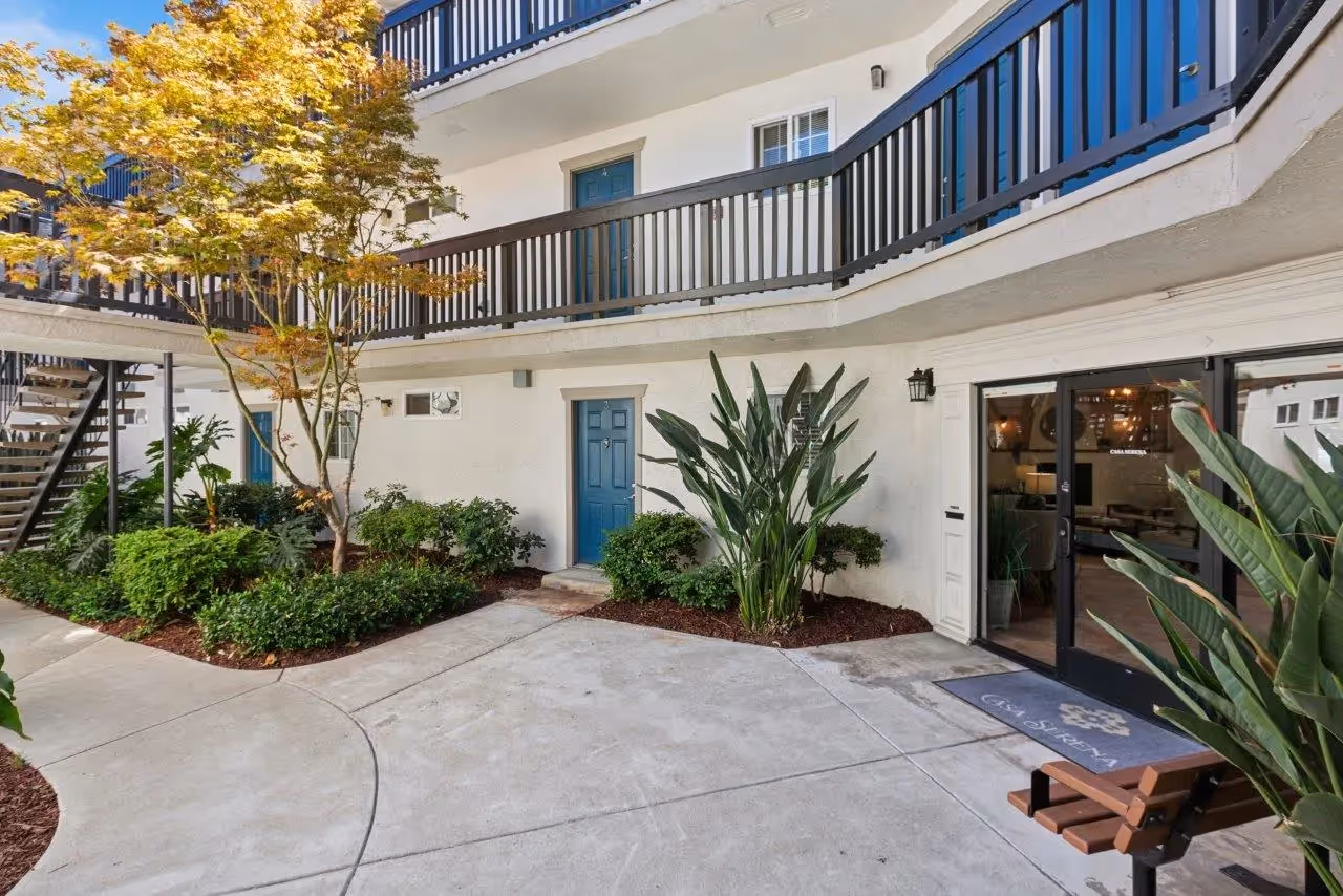 Courtyard with bench