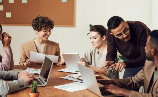People having a meeting