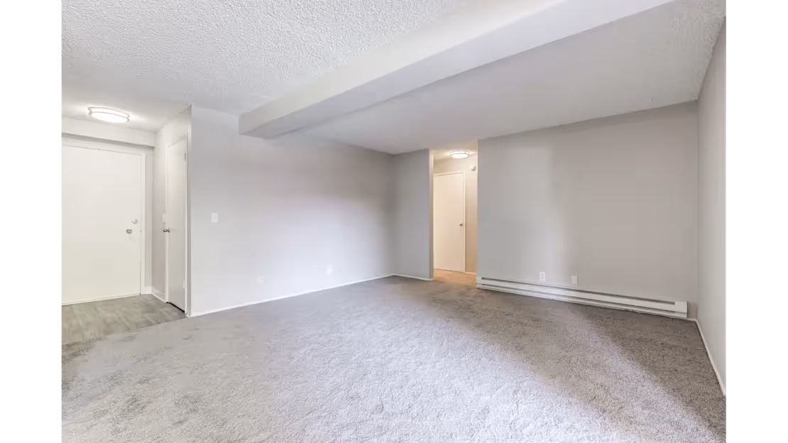 Bedroom with carpet