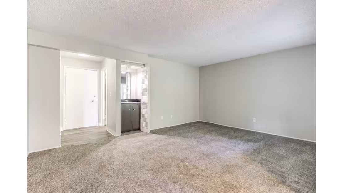 Bedroom with carpet