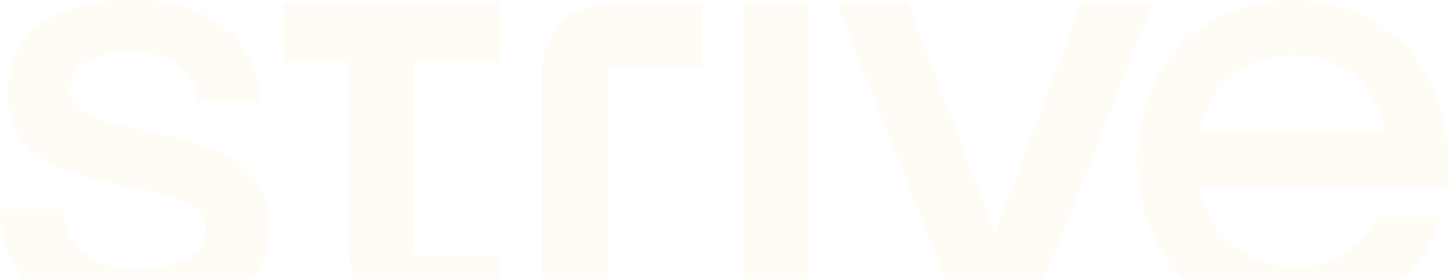 Wordmark text reading 'STRIVE' in large, bold, uppercase letters with a modern sans-serif font.