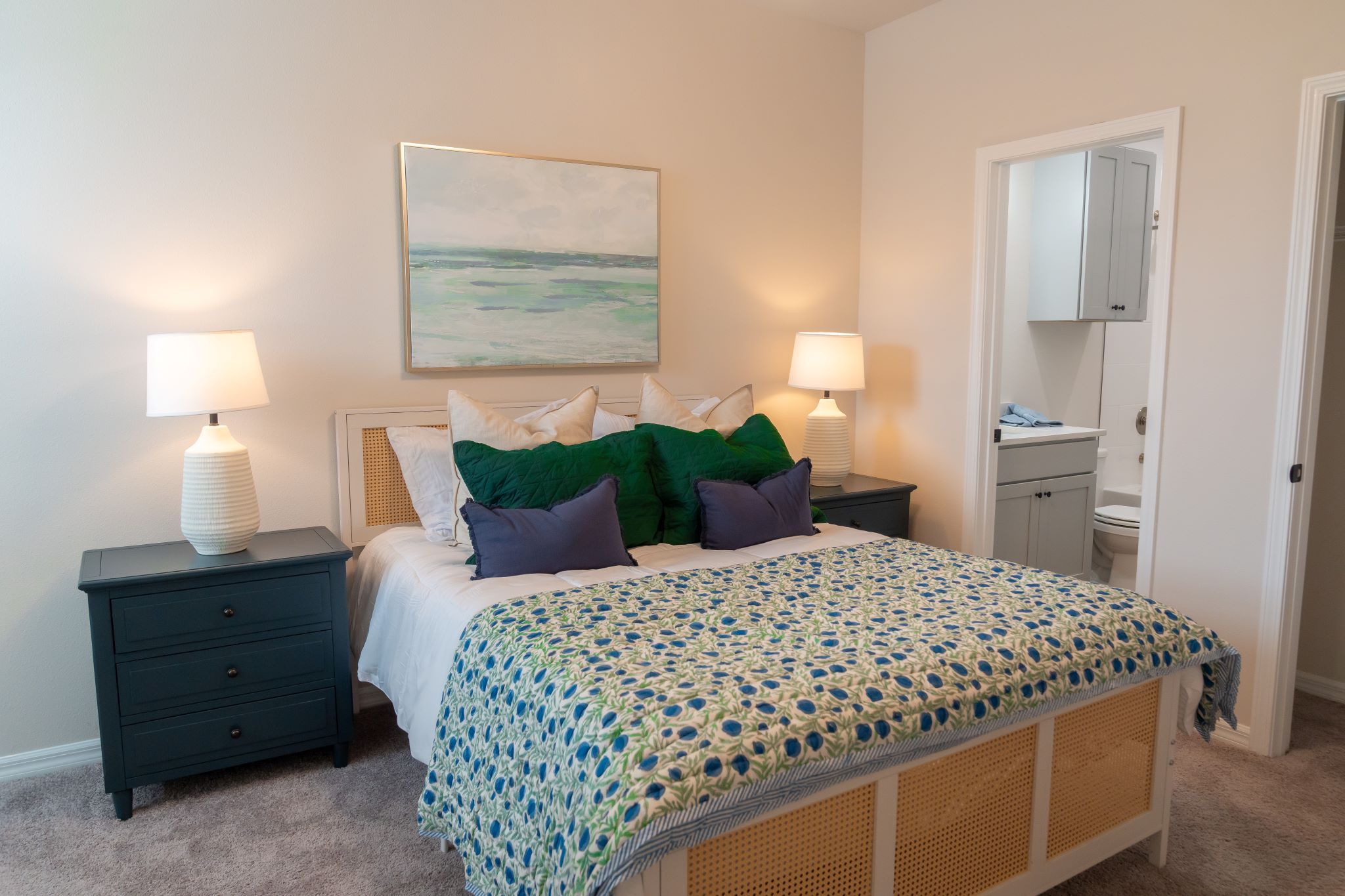 3D Rendering of Furnished Bedroom