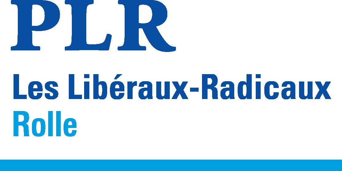 Logo des Libéraux-Radicaux de Rolle avec texte bleu sur fond blanc.