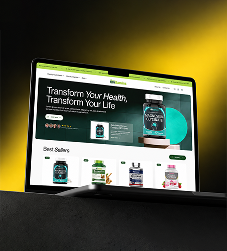 Website shown on screen