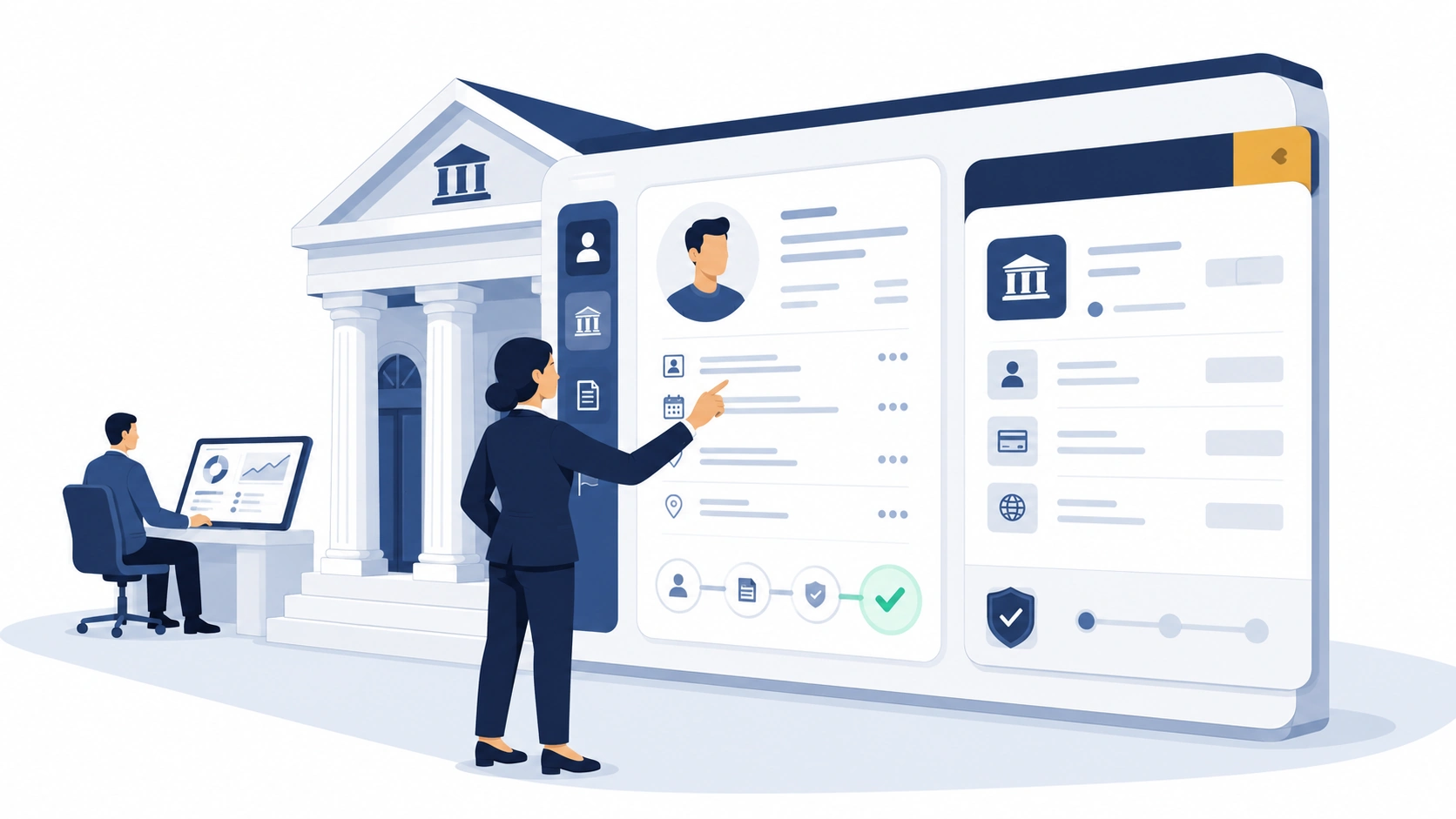 Banking-Transaktionsmonitor mit KYC-Profil und PEP-Markierung für Verdachtsmuster im Bankalltag erkennen