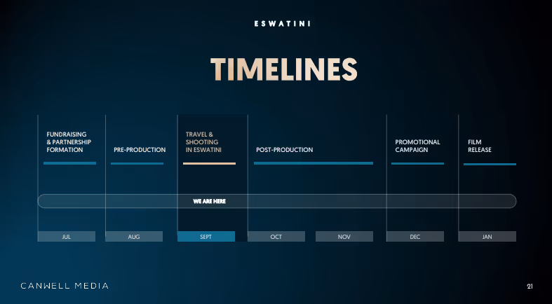Pitch Deck Timeline Slide Example